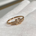 Tiffany T Wire Ring Cubic Zirconia Pink Gold
