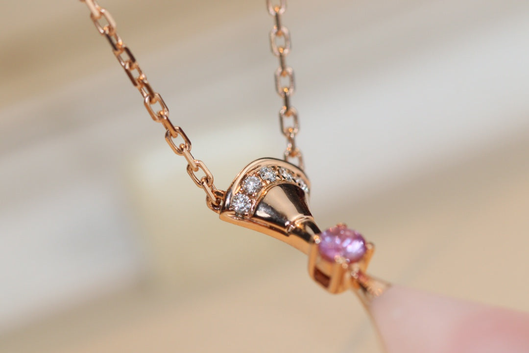 Bvlgari Dream Necklace Pink MOP Cubic Zirconia