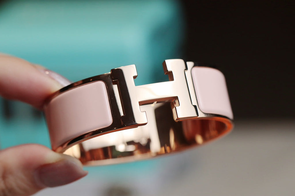 Hermes H Bracelet 18MM Pink Gold