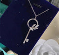 Tiffany Victoria Cubic Zirconia Pink Gold Vine Circle Key Necklace
