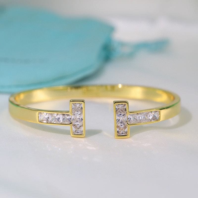18K Tiffany Diamond Square Bracelet