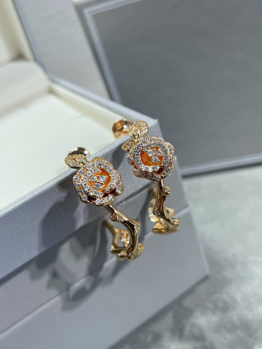 Dior Rose Bagatelle Cubic Zirconia Earrings