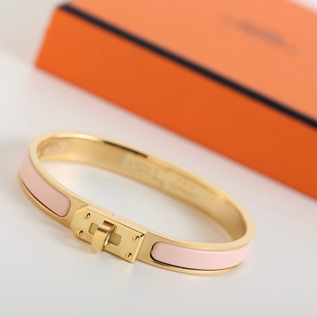 Hermes HM Kelly Light Pink Bracelet