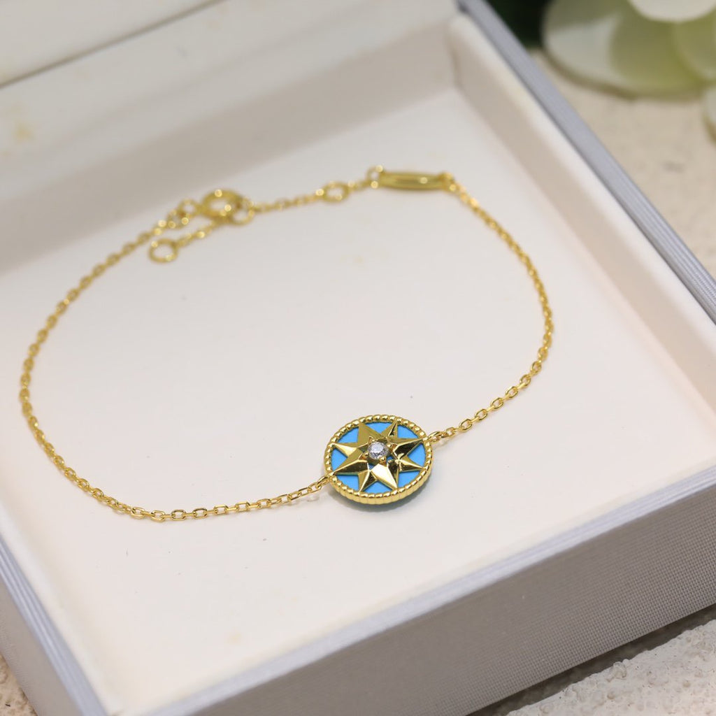 Dior Lucky Star 1 Diamond Blue Gold Bracelet