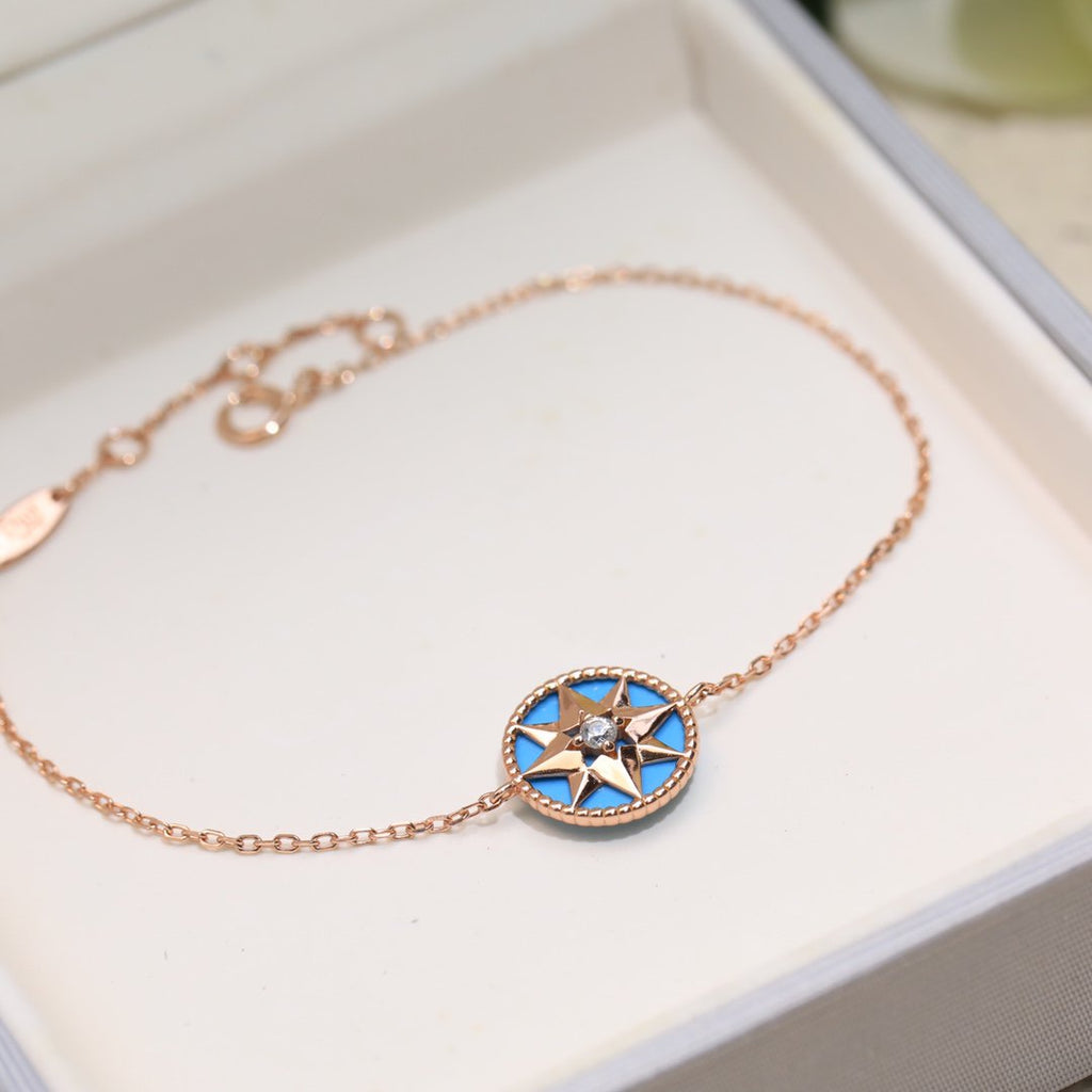 Dior Lucky Star 1 Diamond Blue Gold Bracelet