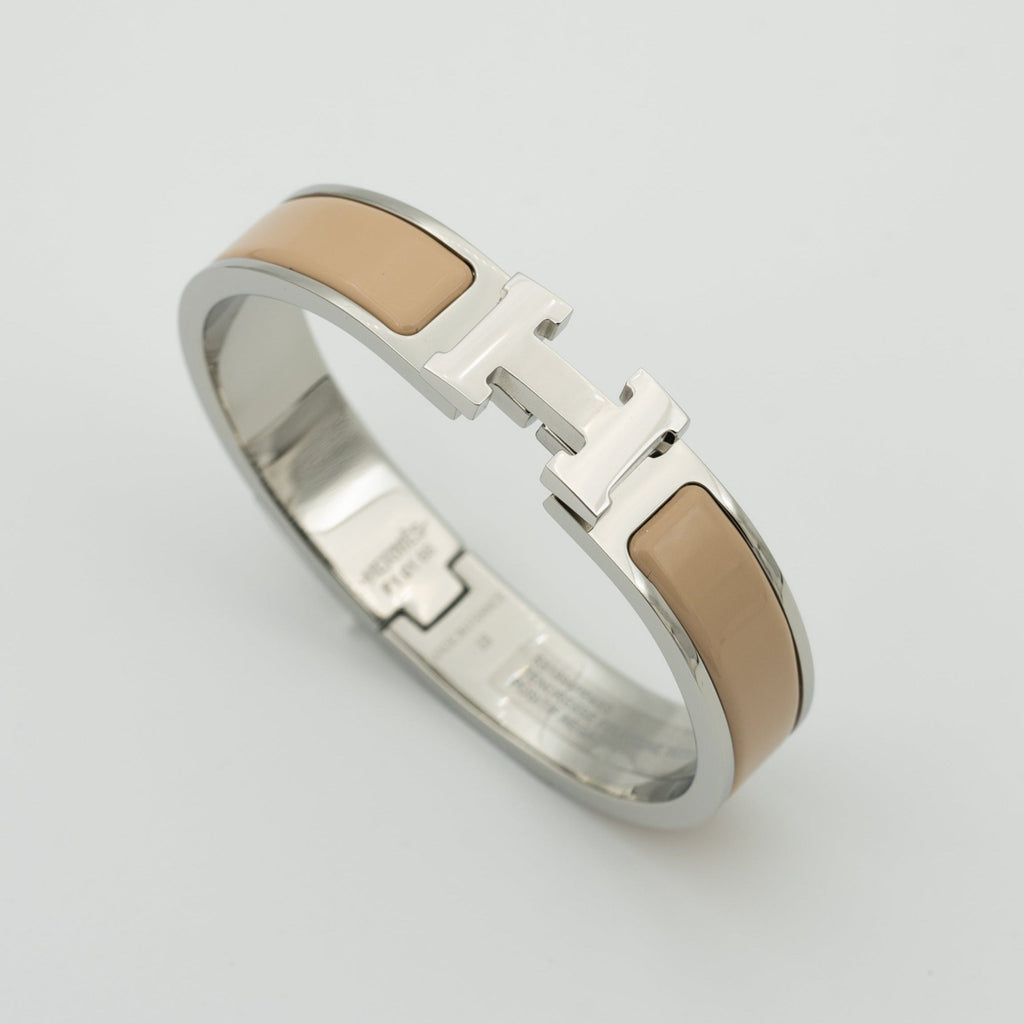 Hermes H Elegant Beige Bracelet