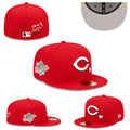 Cincinnati Reds 1990 World Series Fitted Hat with "Love & Hustle Game" Embroidery - Red