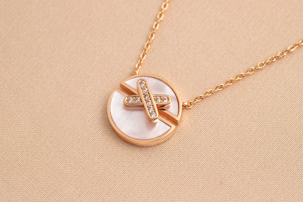 Chaumet Jeux de Pink Gold Cubic Zirconia Necklace