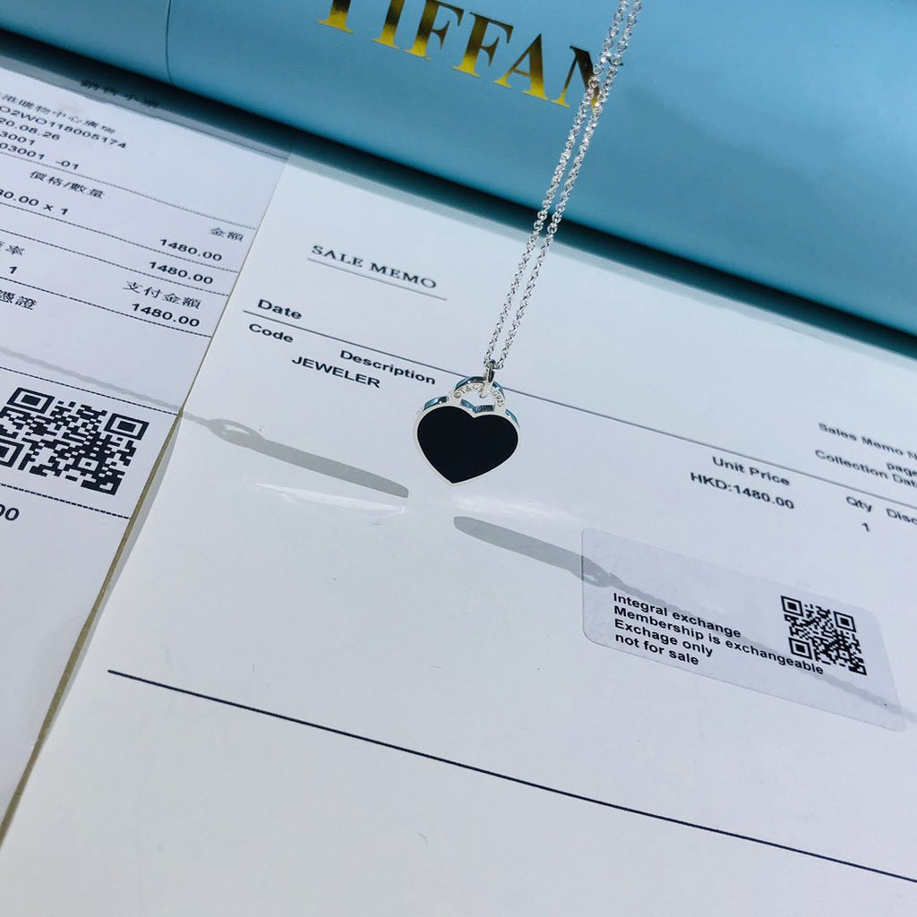 Tiffany Small Heart Tag Pendant Sterling Silver