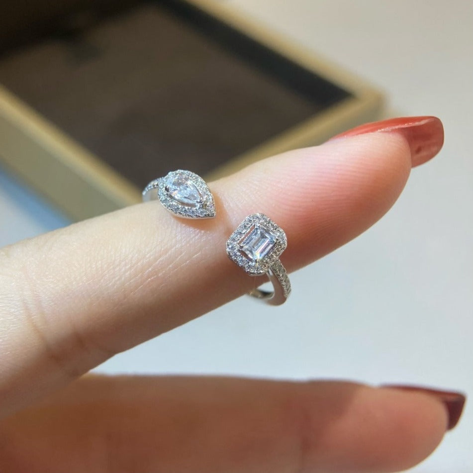 Messika My Twin Toi & Moi Silver Cubic Zirconia Ring