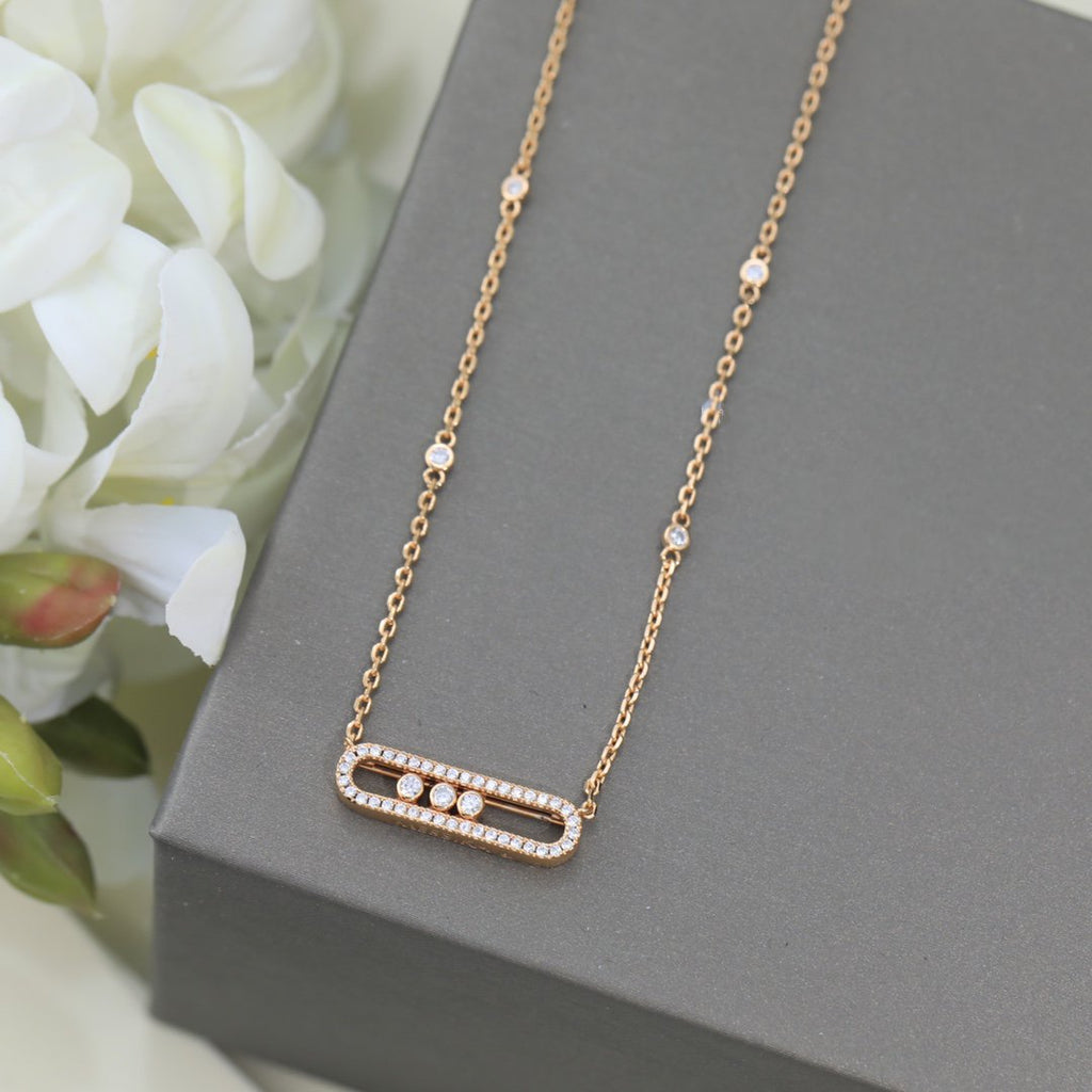 Messika Move Cubic Zirconia Paved Necklace
