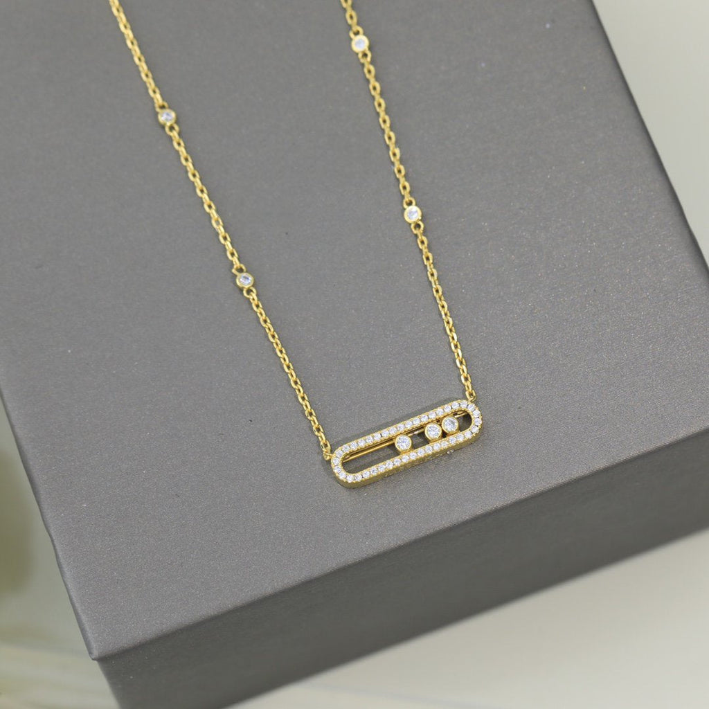 Messika Move Cubic Zirconia Paved Necklace
