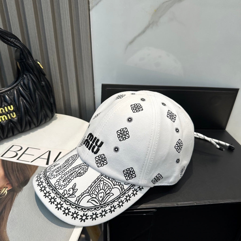 Bohemian Pattern Cotton Baseball Cap - Adjustable Streetwear Hat