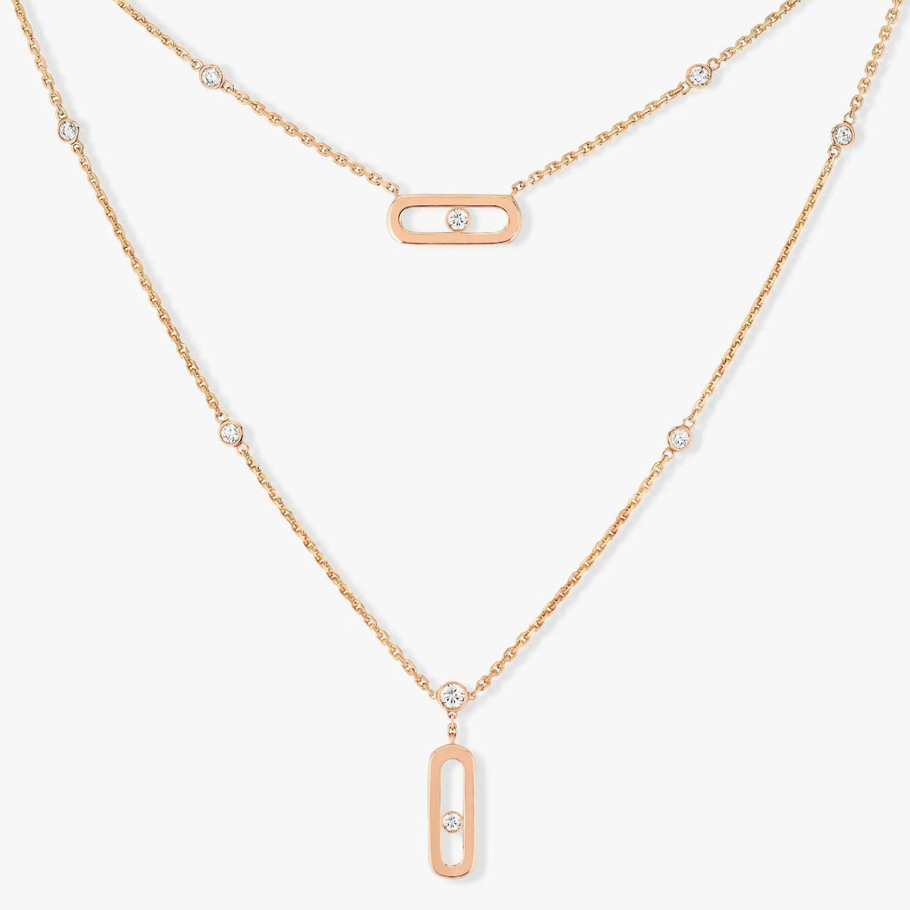 Messika Move Uno 2 Rangs Paved Necklace