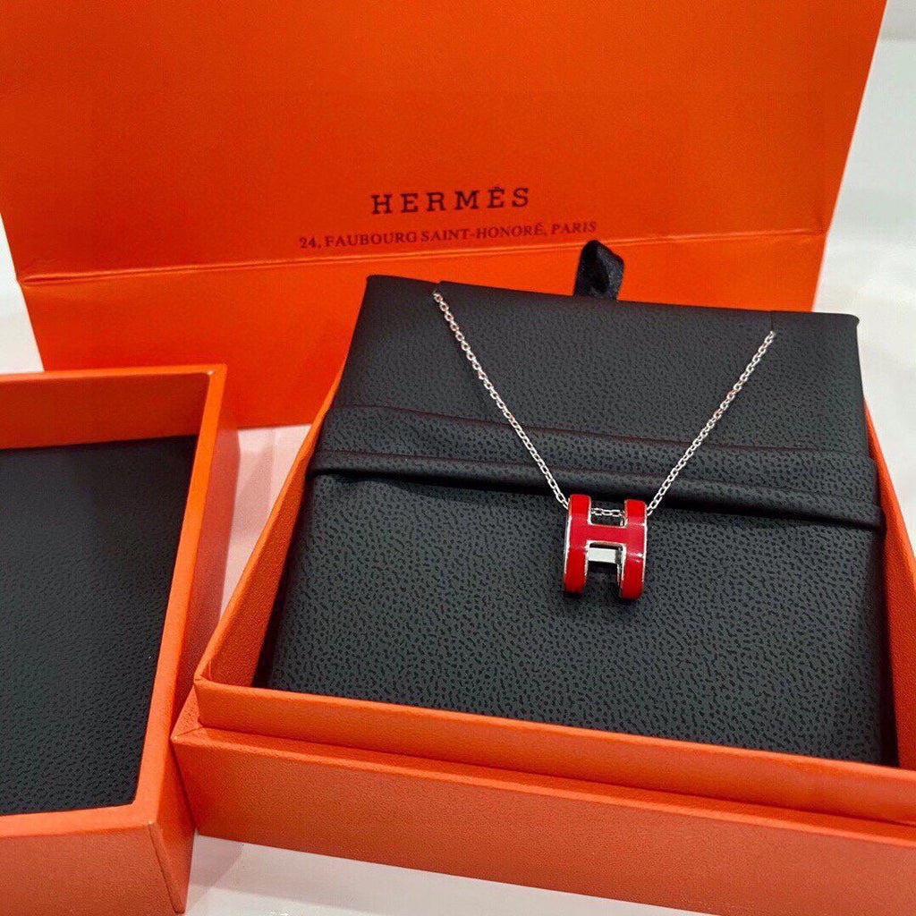 18K Mini Pop Hermes Red Necklace