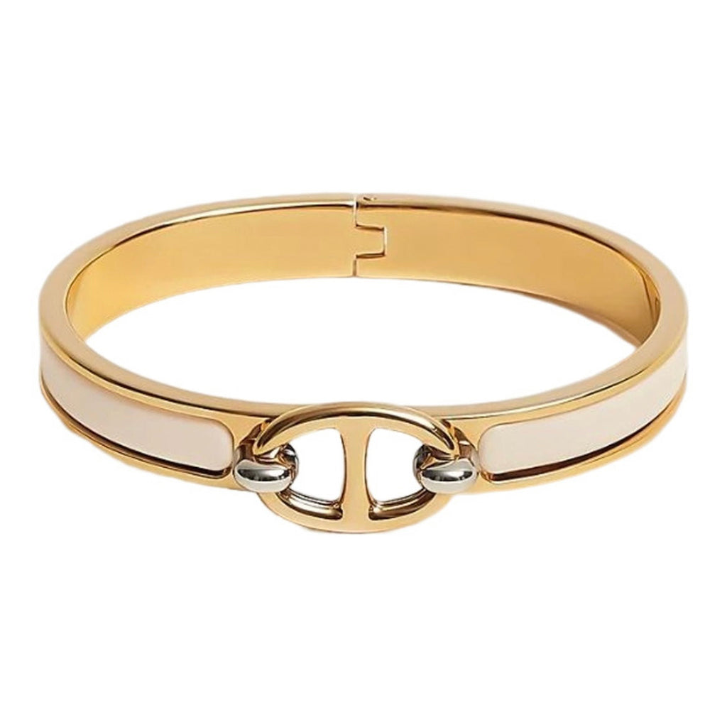 18K Mini Clic Chaine D'ancre Hermes Bracelet