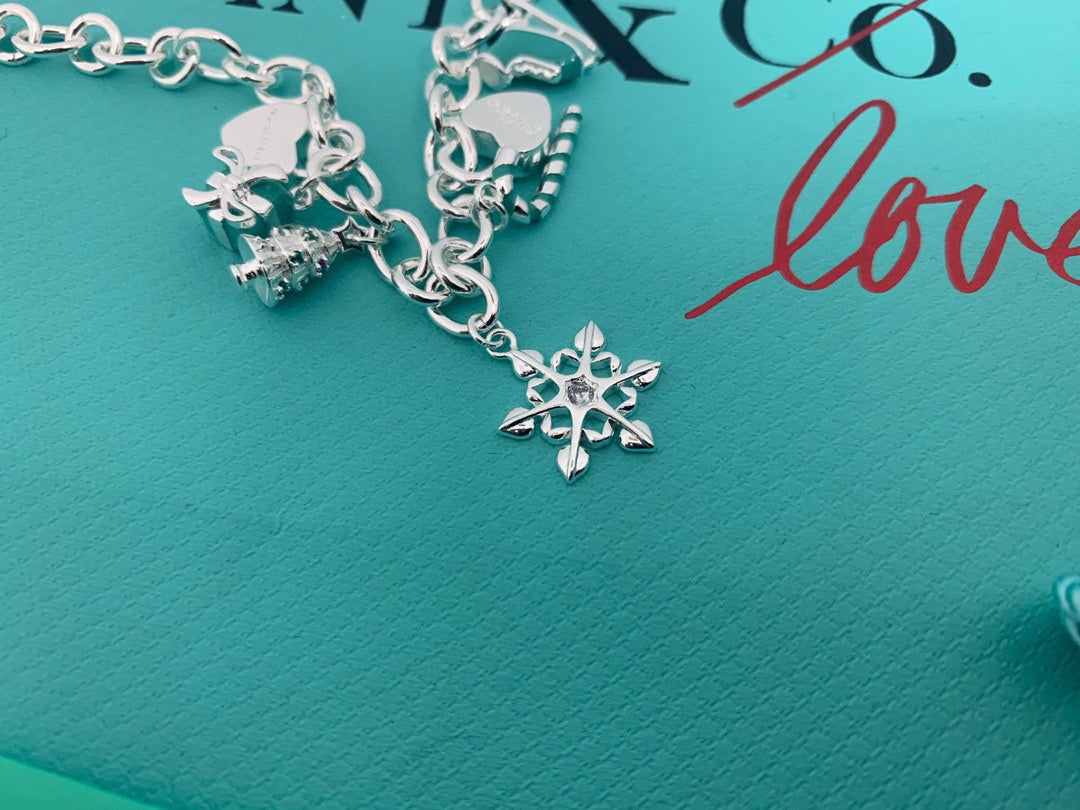 18K Tiffany Christmas Tag Bracelet