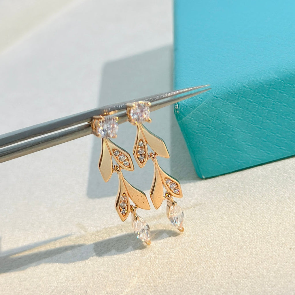18K Tiffany Victoria Vine Convertible Drop Earrings