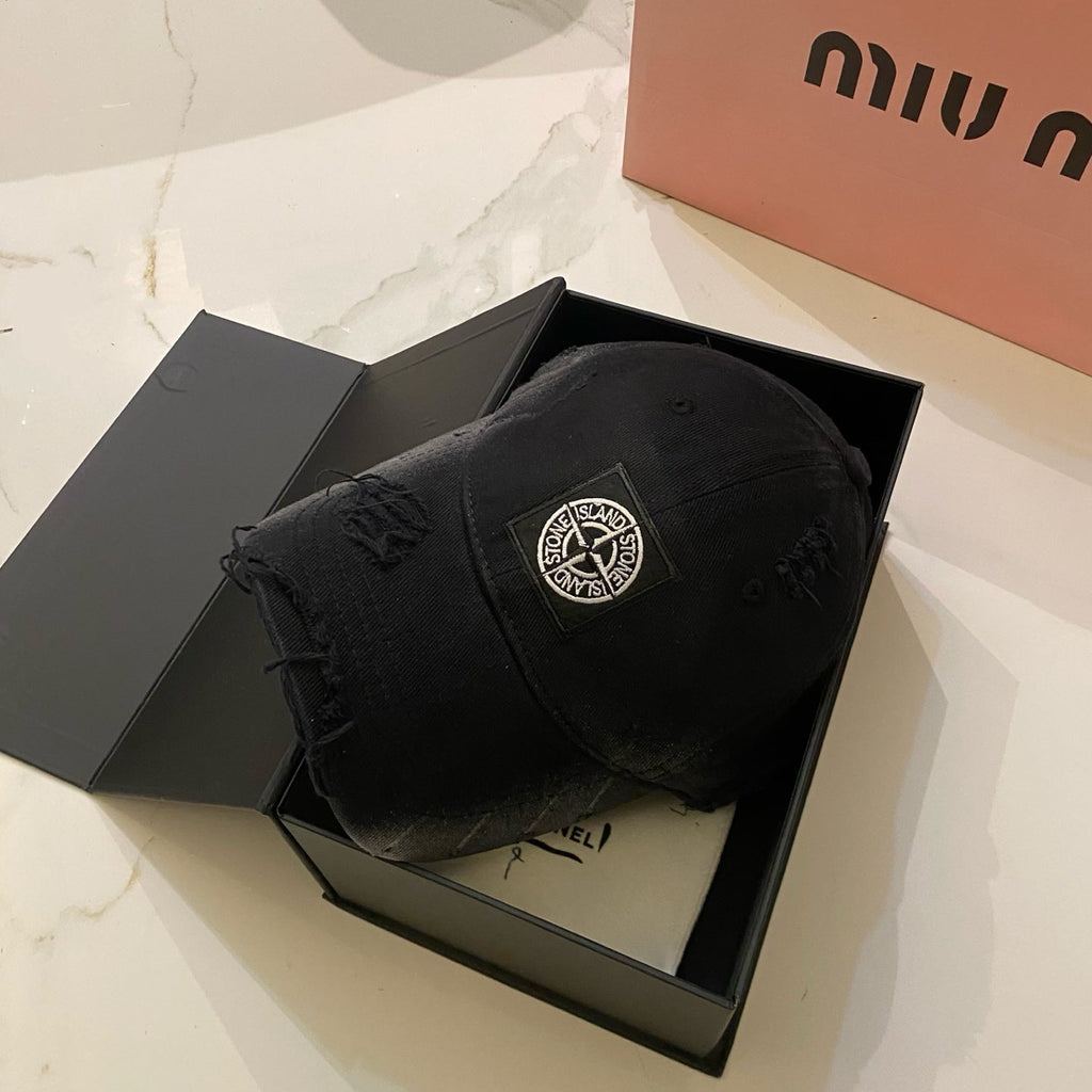 Stone Island Distressed Washed Baseball Cap